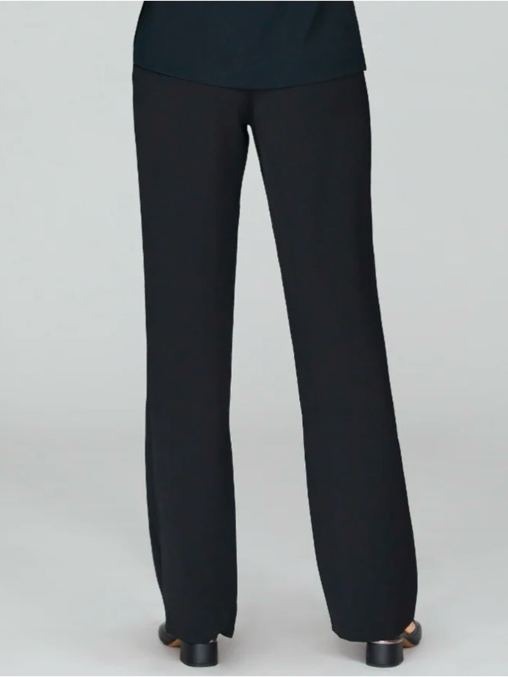 NWT Emmelle Luxury Lustrous Crepe Black Straight Leg Pants